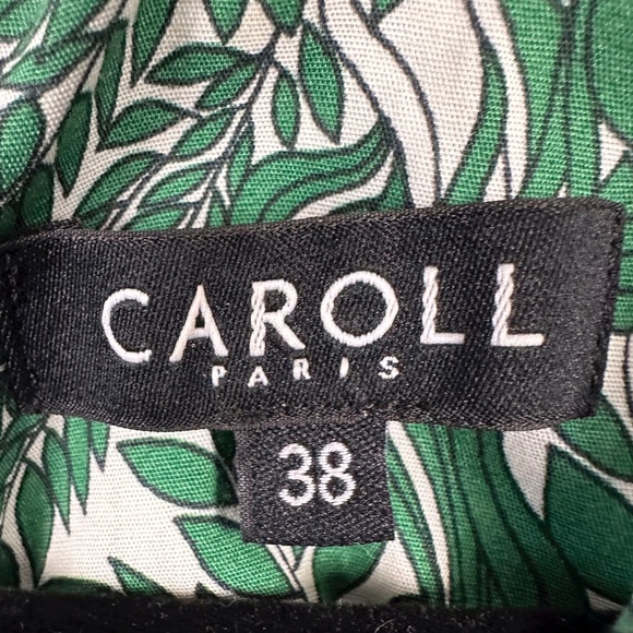 French Caroll Paris Green and White 100% Cotton Dress size 38 Eu - Picture 3 of 5